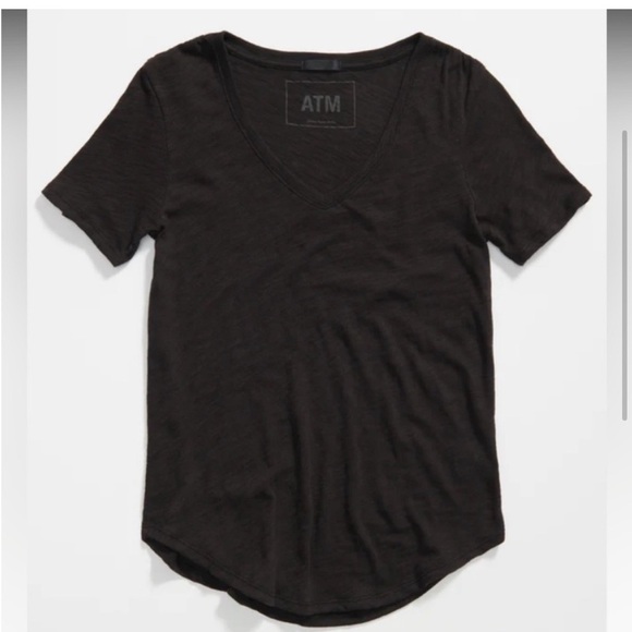ATM Anthony Thomas Melillo Black V Neck Basic Top Small - Picture 1 of 8